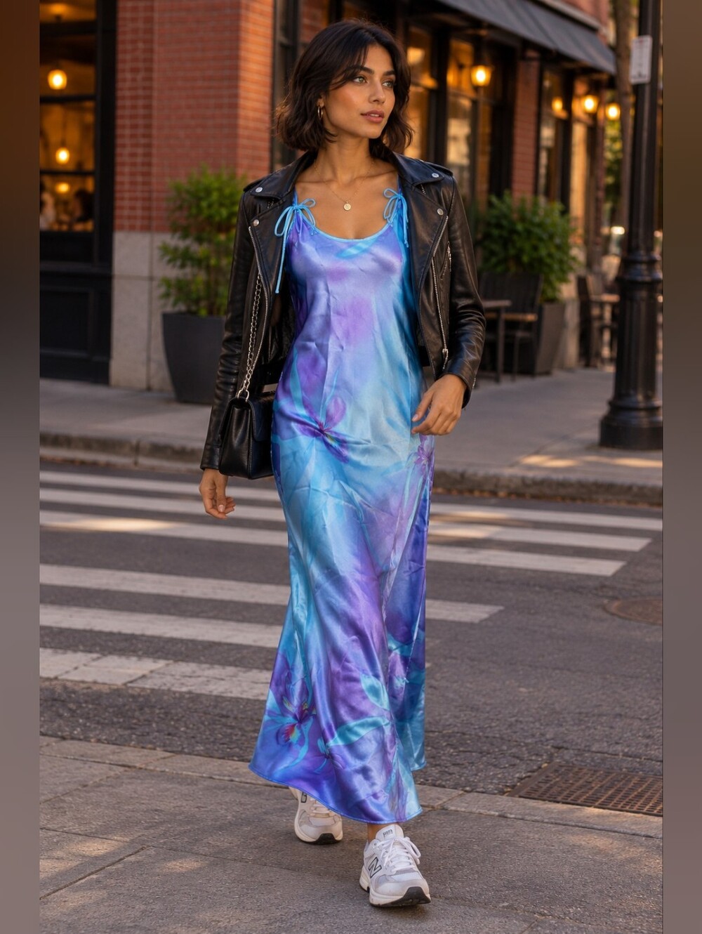 Vintage Secret Treasures Y2K Satin Floral Maxi Slip Dress Fairycore S